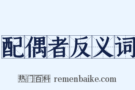 配偶者反义词是什么意思的图片